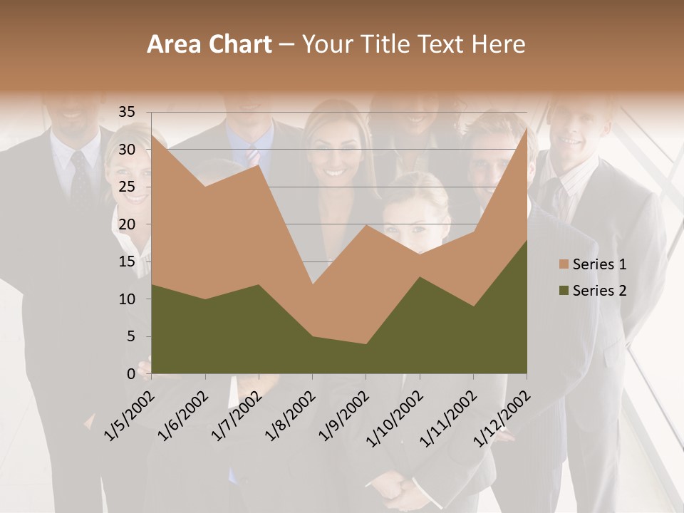 A Group Of Business People Posing For A Picture PowerPoint Template