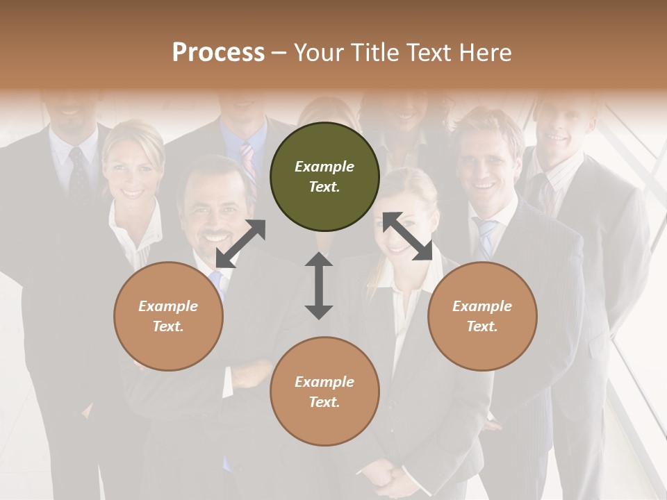 A Group Of Business People Posing For A Picture PowerPoint Template