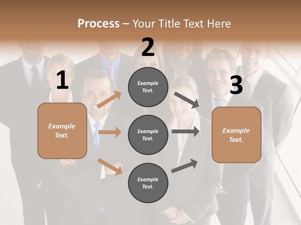 A Group Of Business People Posing For A Picture PowerPoint Template