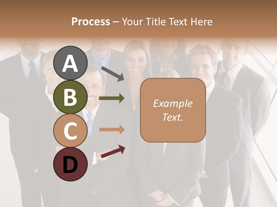 A Group Of Business People Posing For A Picture PowerPoint Template