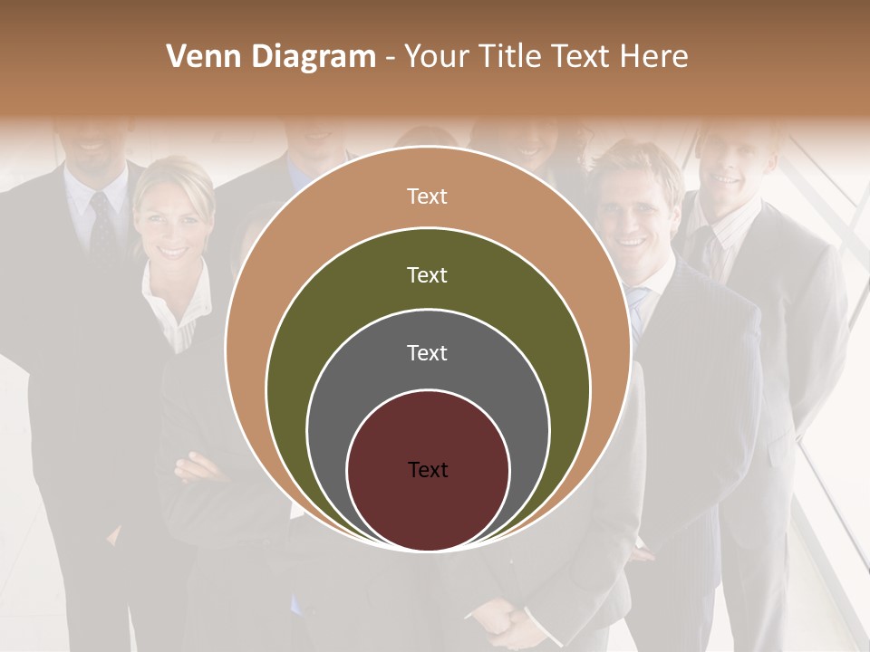 A Group Of Business People Posing For A Picture PowerPoint Template