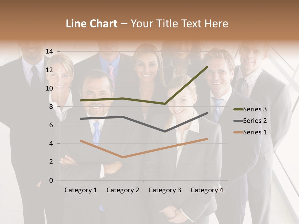 A Group Of Business People Posing For A Picture PowerPoint Template