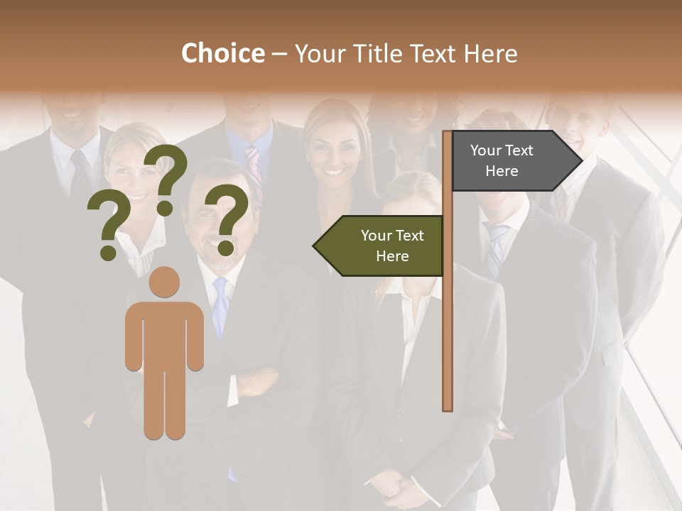 A Group Of Business People Posing For A Picture PowerPoint Template