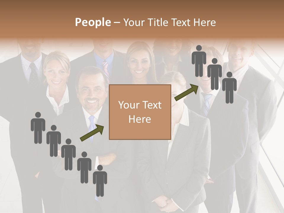 A Group Of Business People Posing For A Picture PowerPoint Template
