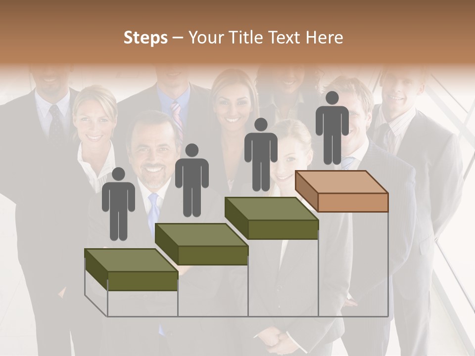 A Group Of Business People Posing For A Picture PowerPoint Template