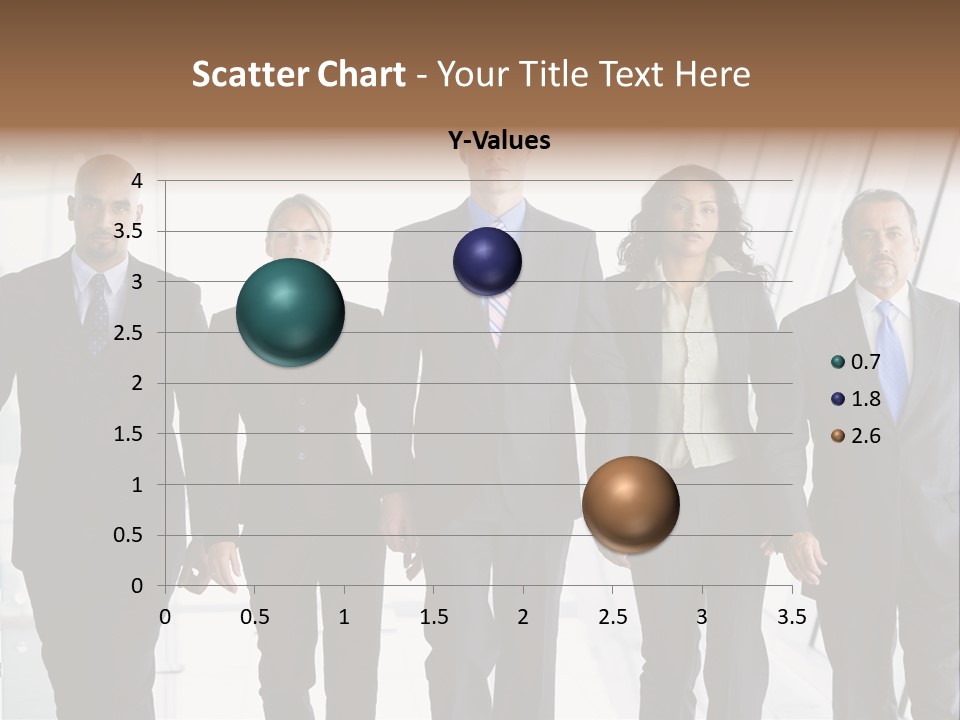 A Group Of Business People Standing In A Line PowerPoint Template