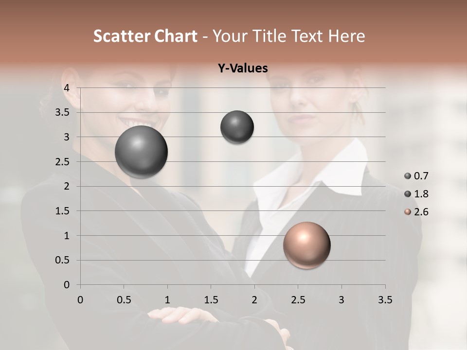 Two Women In Business Suits Standing Next To Each Other PowerPoint Template