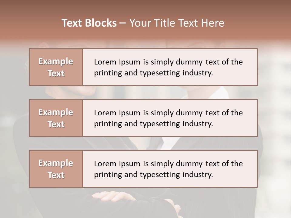 Two Women In Business Suits Standing Next To Each Other PowerPoint Template