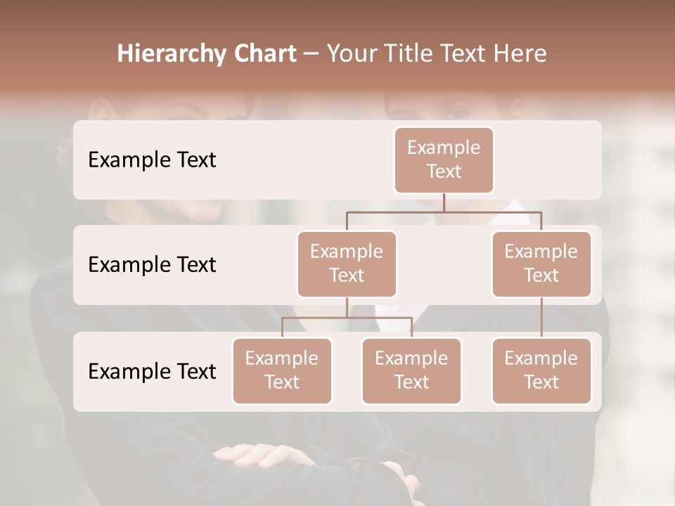 Two Women In Business Suits Standing Next To Each Other PowerPoint Template