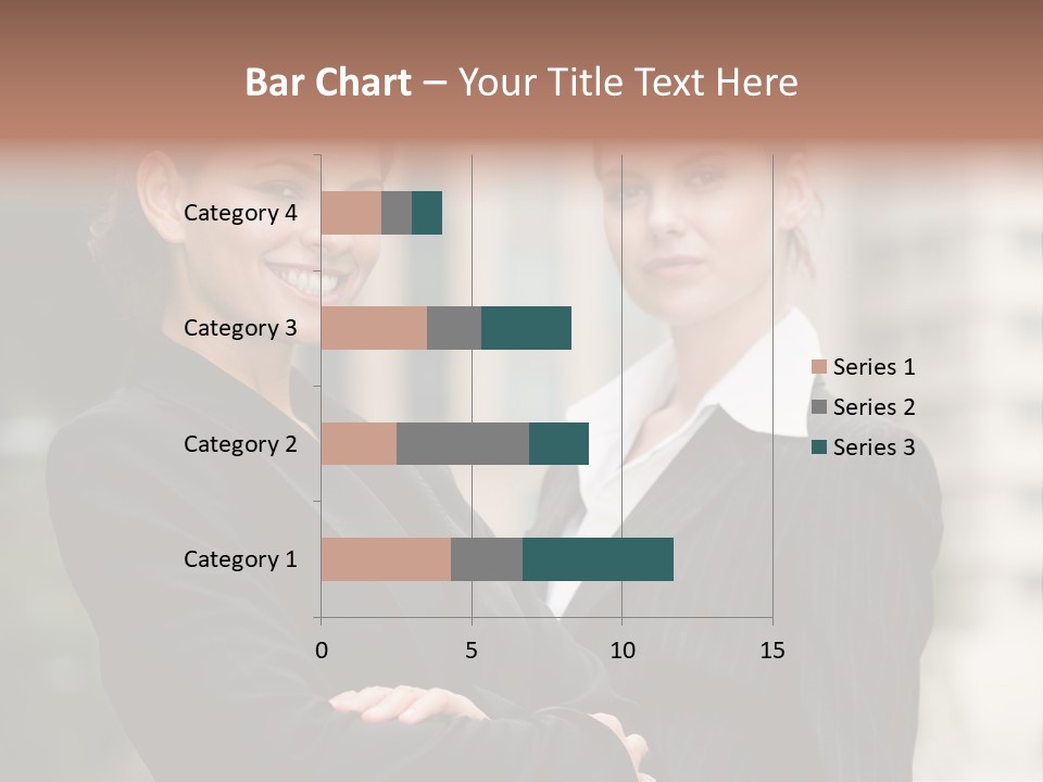 Two Women In Business Suits Standing Next To Each Other PowerPoint Template