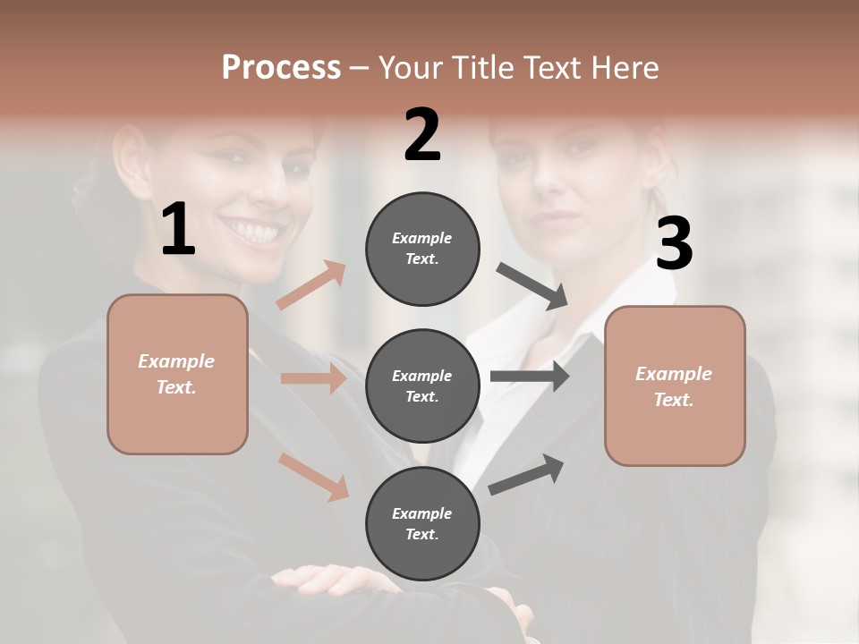 Two Women In Business Suits Standing Next To Each Other PowerPoint Template