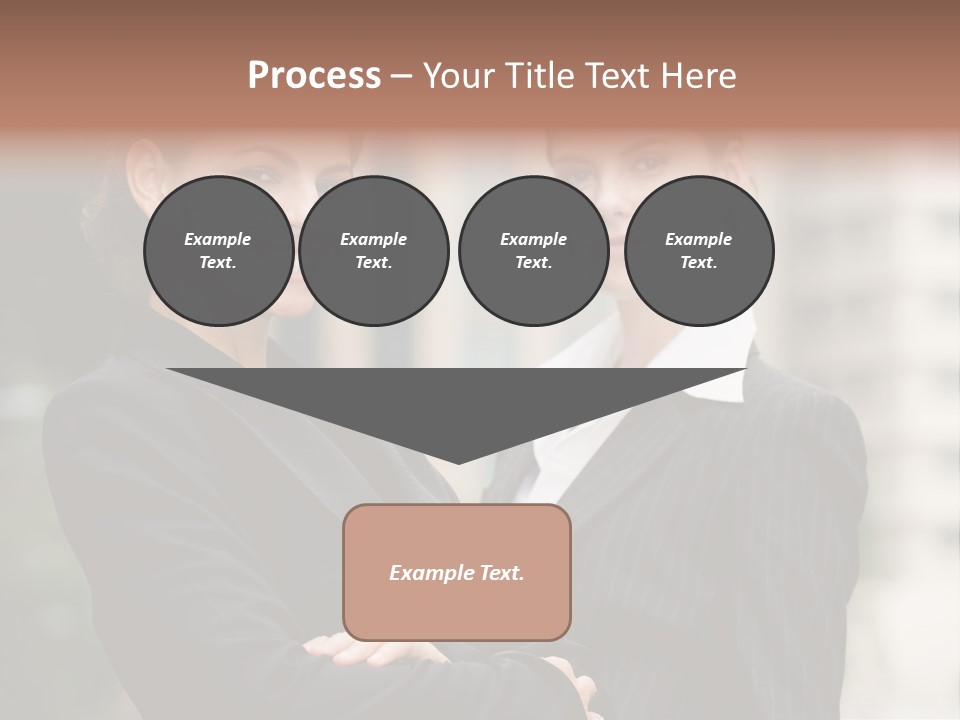 Two Women In Business Suits Standing Next To Each Other PowerPoint Template