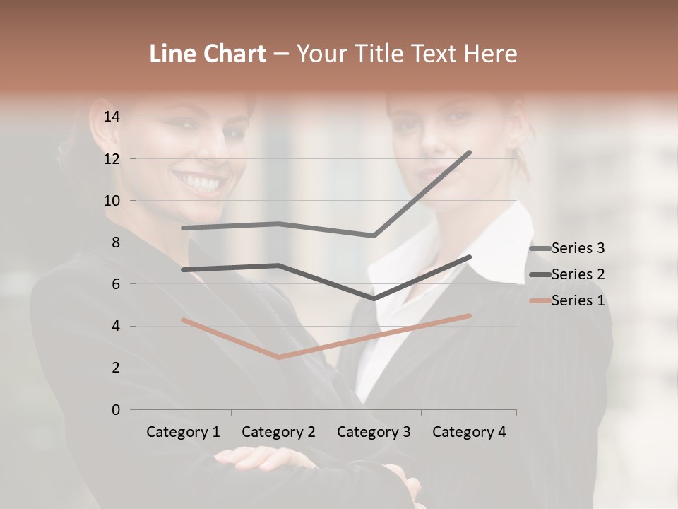 Two Women In Business Suits Standing Next To Each Other PowerPoint Template