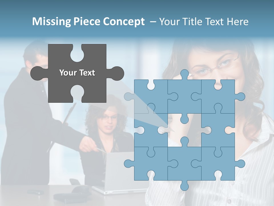 A Woman In A Business Suit Talking On A Cell Phone PowerPoint Template