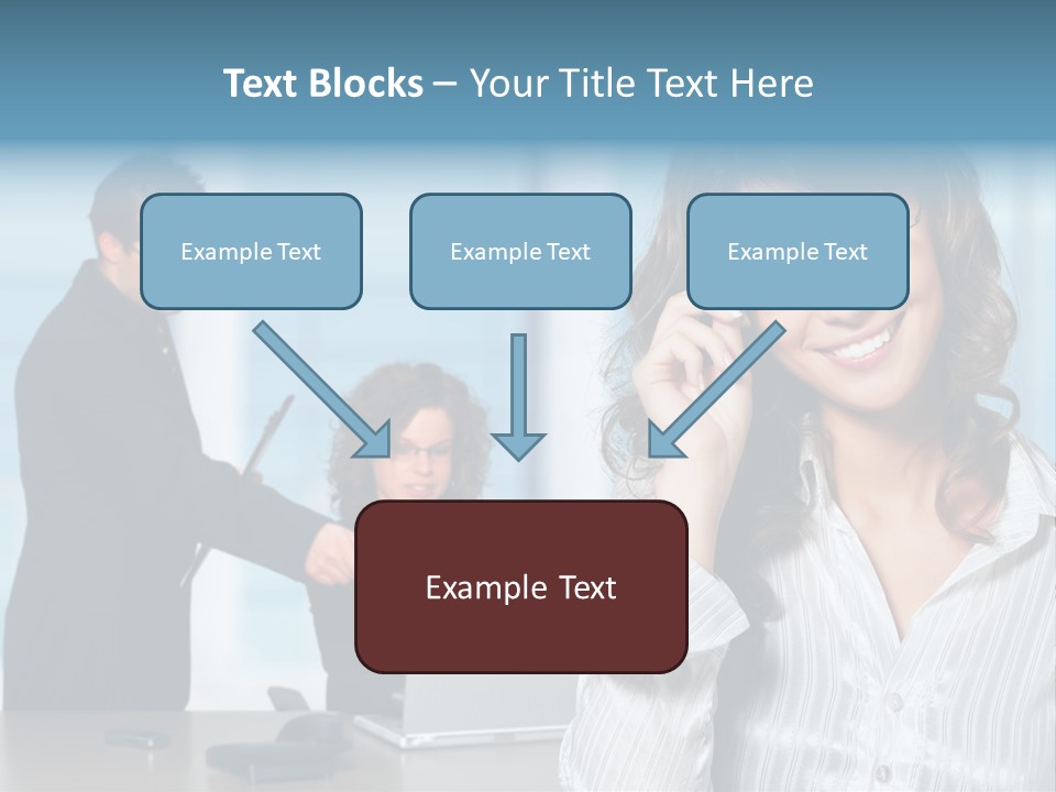 A Woman In A Business Suit Talking On A Cell Phone PowerPoint Template
