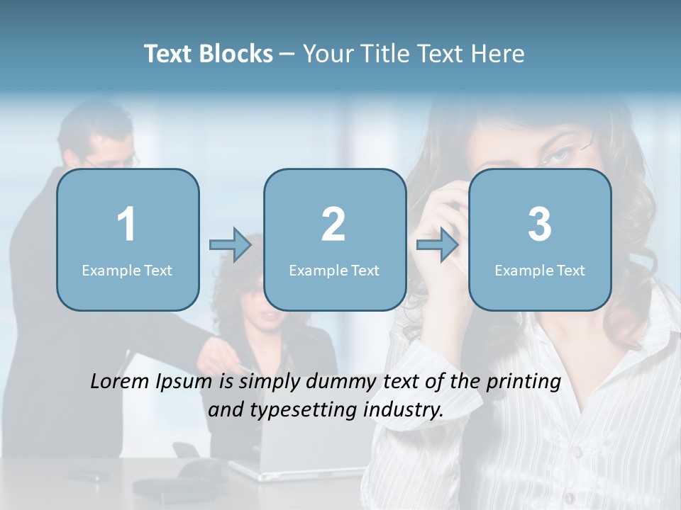 A Woman In A Business Suit Talking On A Cell Phone PowerPoint Template