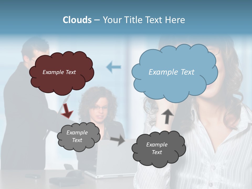 A Woman In A Business Suit Talking On A Cell Phone PowerPoint Template