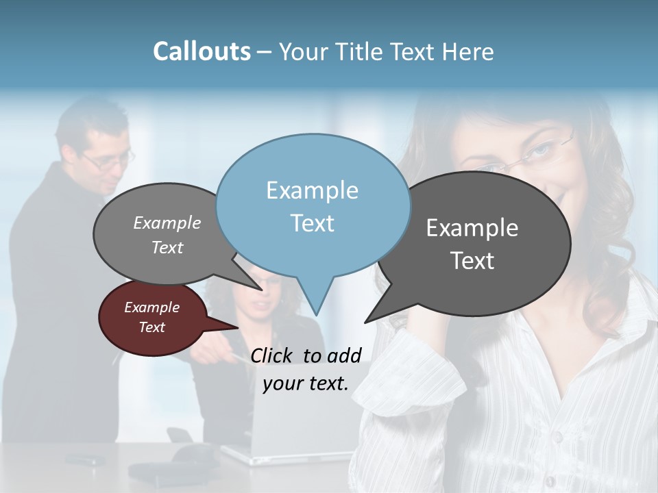 A Woman In A Business Suit Talking On A Cell Phone PowerPoint Template