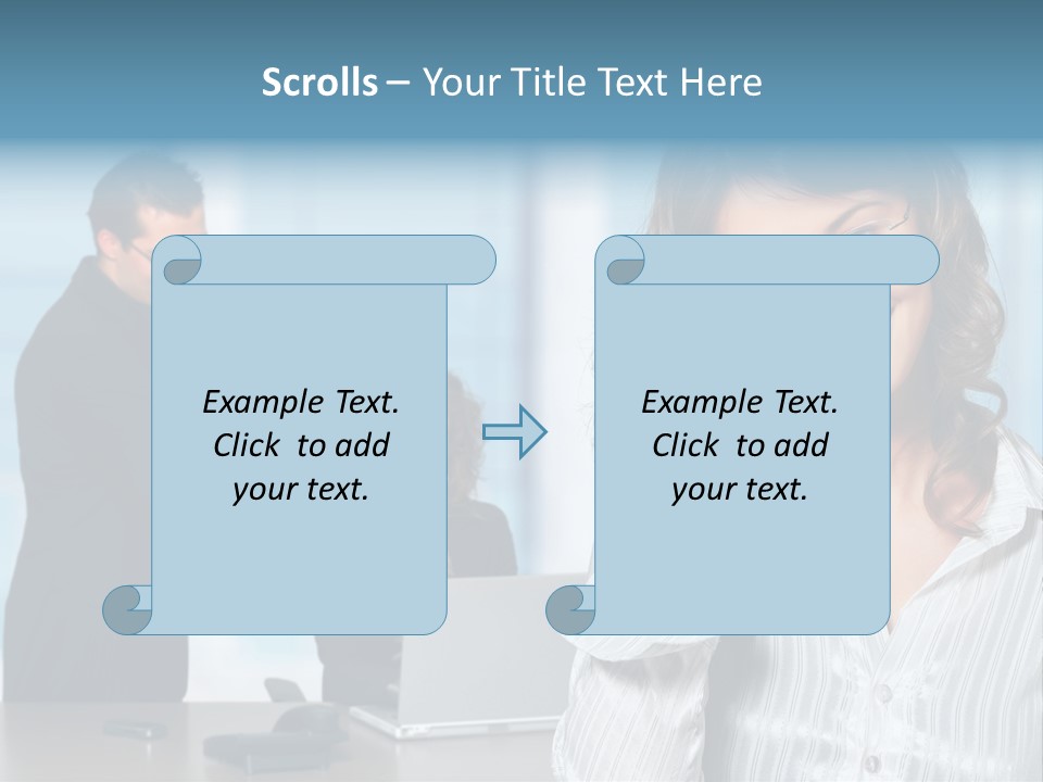 A Woman In A Business Suit Talking On A Cell Phone PowerPoint Template