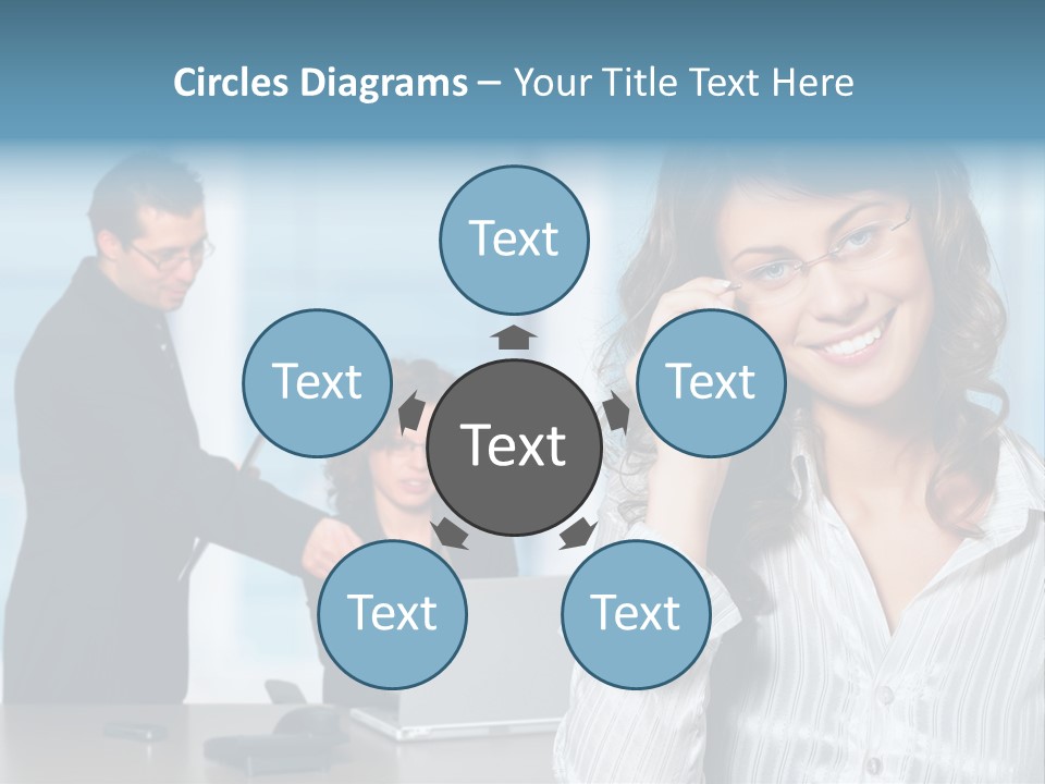 A Woman In A Business Suit Talking On A Cell Phone PowerPoint Template