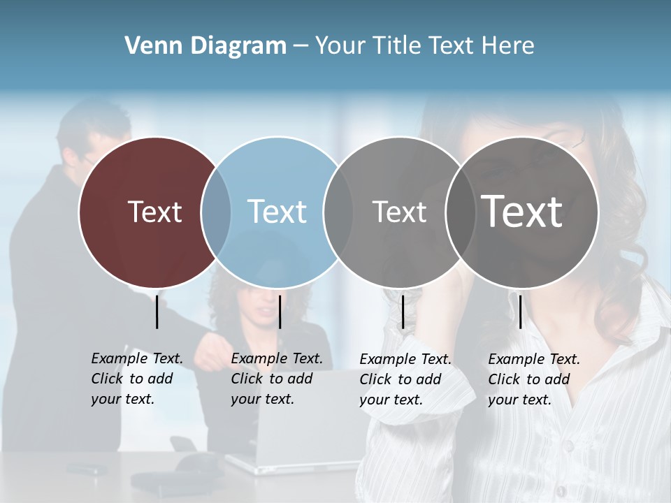 A Woman In A Business Suit Talking On A Cell Phone PowerPoint Template