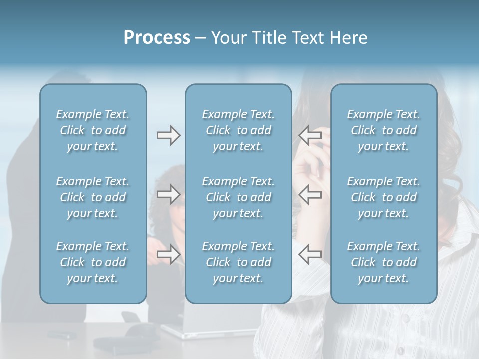 A Woman In A Business Suit Talking On A Cell Phone PowerPoint Template