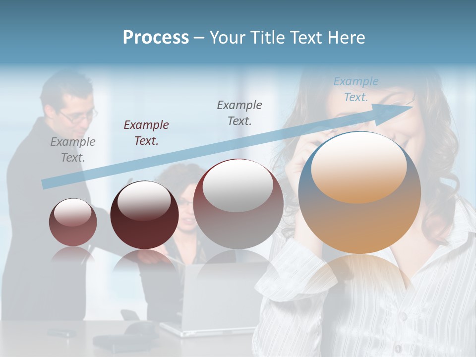 A Woman In A Business Suit Talking On A Cell Phone PowerPoint Template