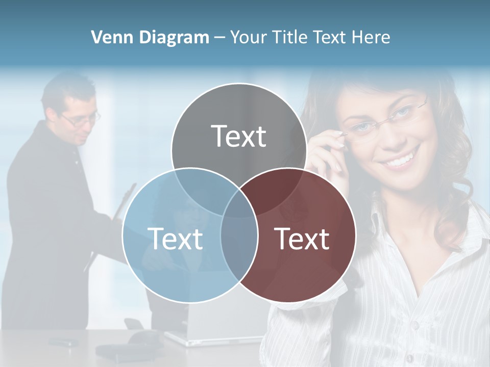 A Woman In A Business Suit Talking On A Cell Phone PowerPoint Template