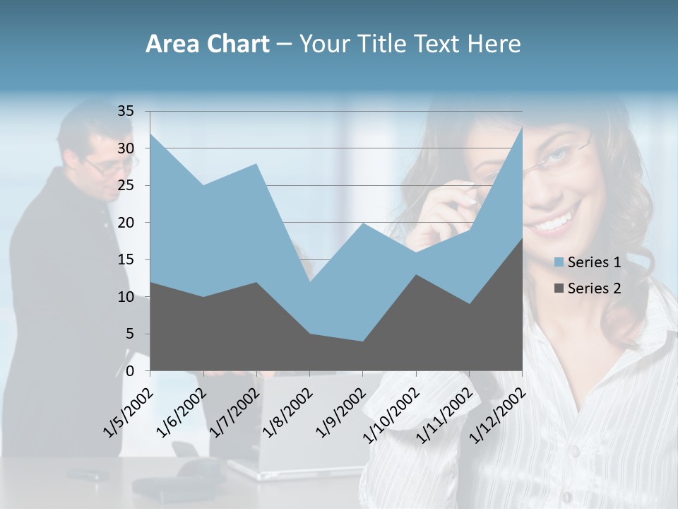 A Woman In A Business Suit Talking On A Cell Phone PowerPoint Template