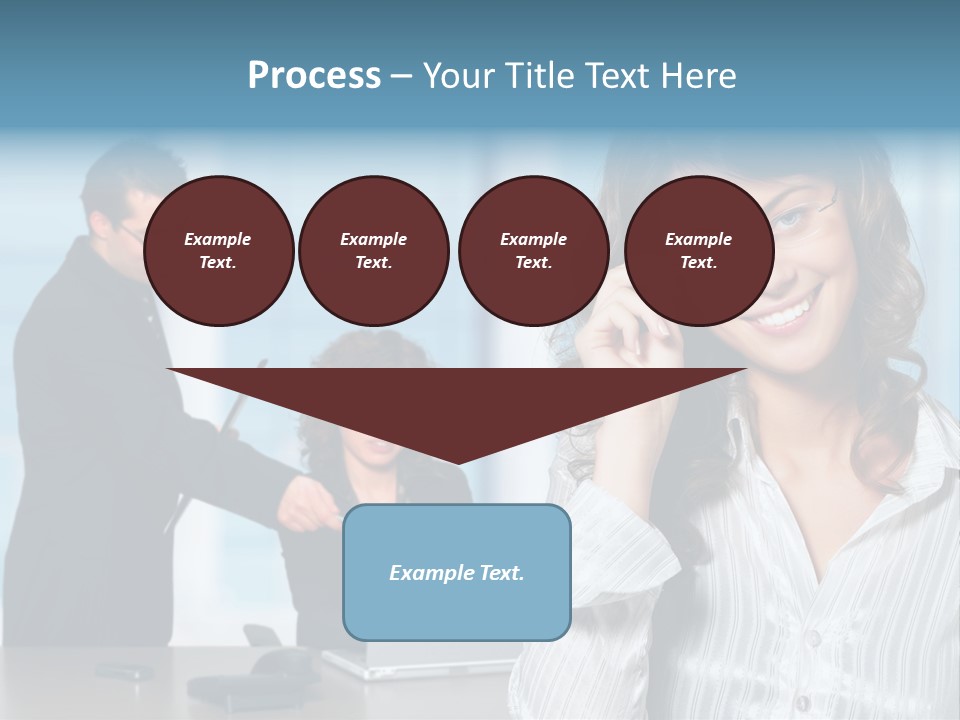 A Woman In A Business Suit Talking On A Cell Phone PowerPoint Template