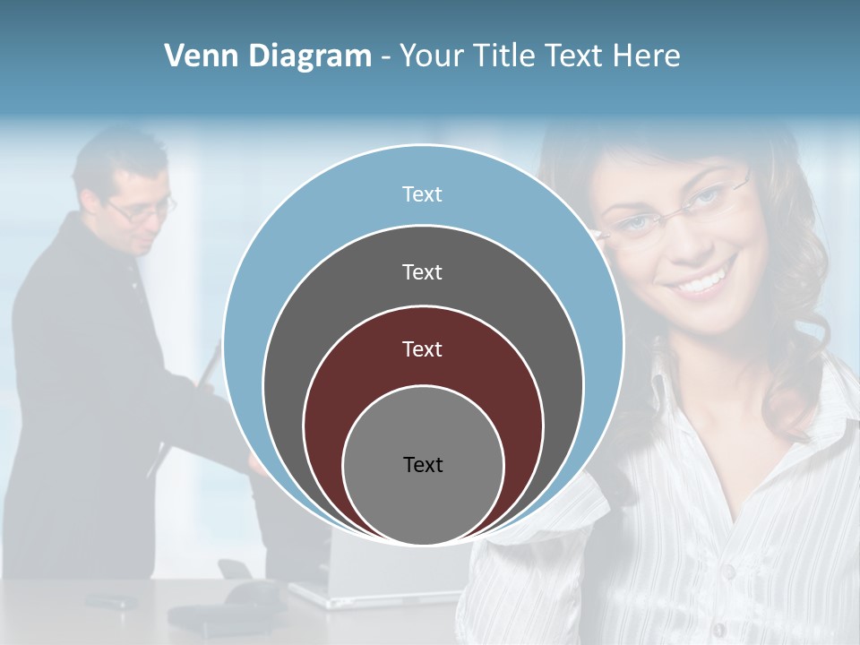 A Woman In A Business Suit Talking On A Cell Phone PowerPoint Template