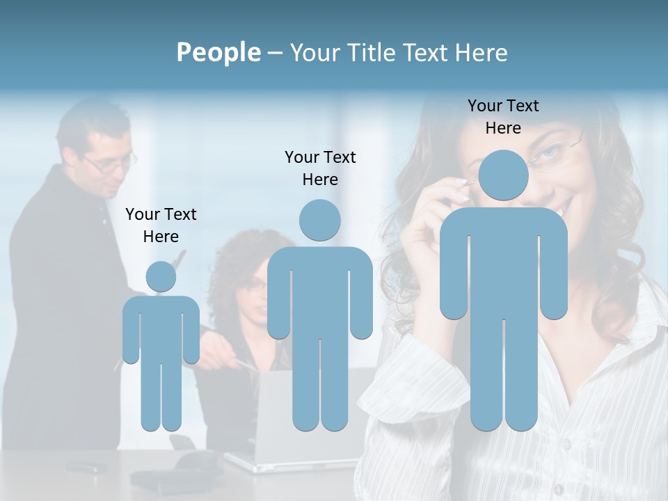 A Woman In A Business Suit Talking On A Cell Phone PowerPoint Template