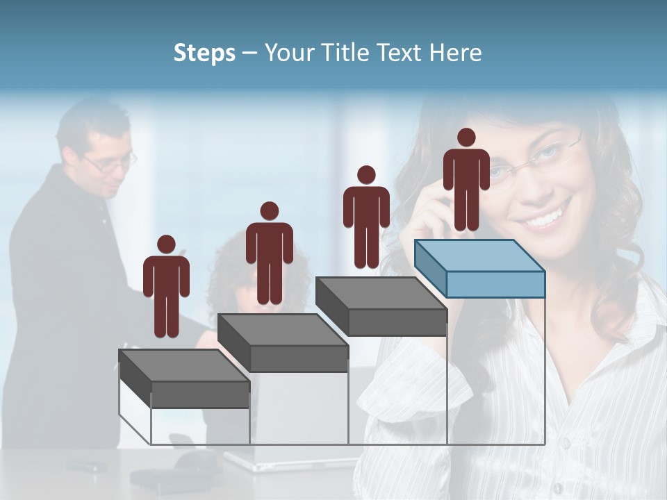 A Woman In A Business Suit Talking On A Cell Phone PowerPoint Template