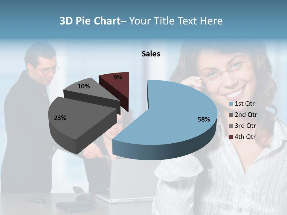 A Woman In A Business Suit Talking On A Cell Phone PowerPoint Template