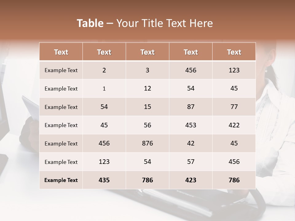 A Man And A Woman Sitting At A Table With Papers PowerPoint Template