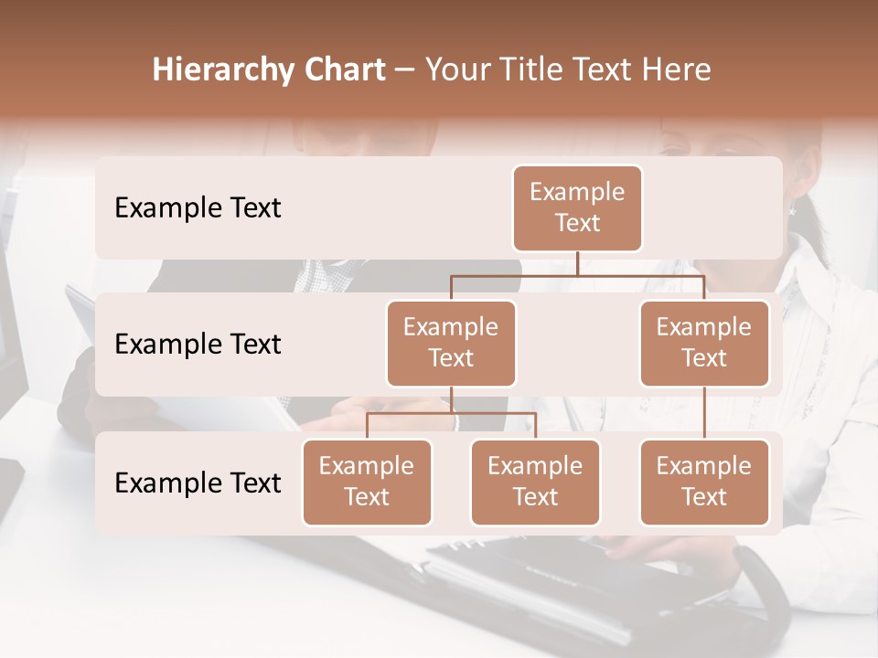 A Man And A Woman Sitting At A Table With Papers PowerPoint Template