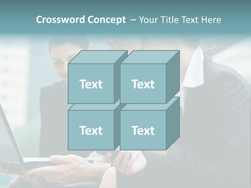A Group Of Business People Looking At A Laptop Screen PowerPoint Template