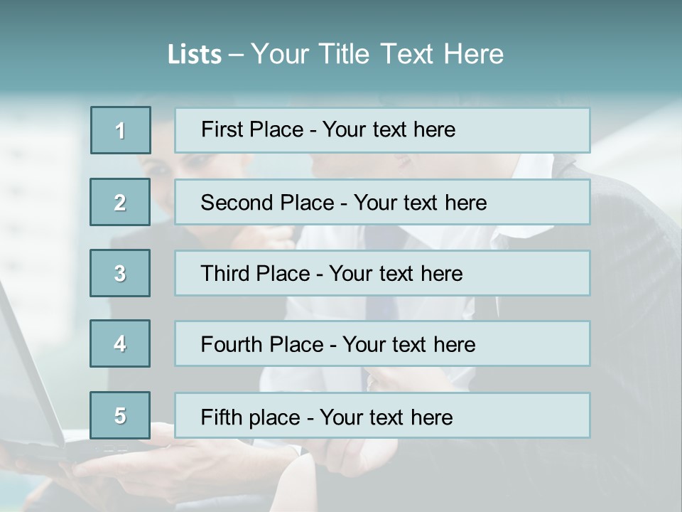 A Group Of Business People Looking At A Laptop Screen PowerPoint Template