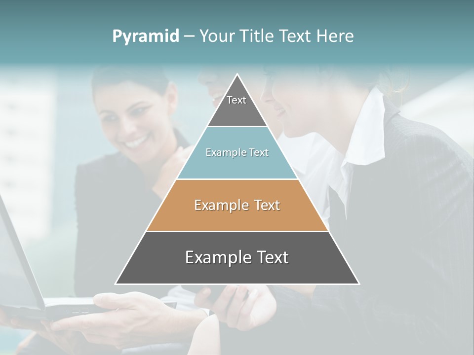 A Group Of Business People Looking At A Laptop Screen PowerPoint Template