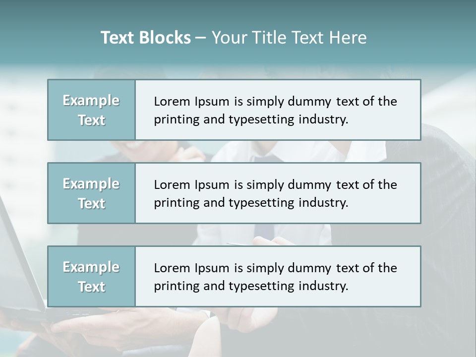 A Group Of Business People Looking At A Laptop Screen PowerPoint Template