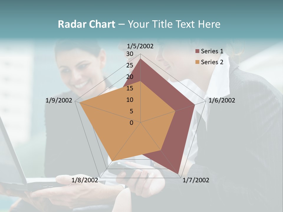 A Group Of Business People Looking At A Laptop Screen PowerPoint Template