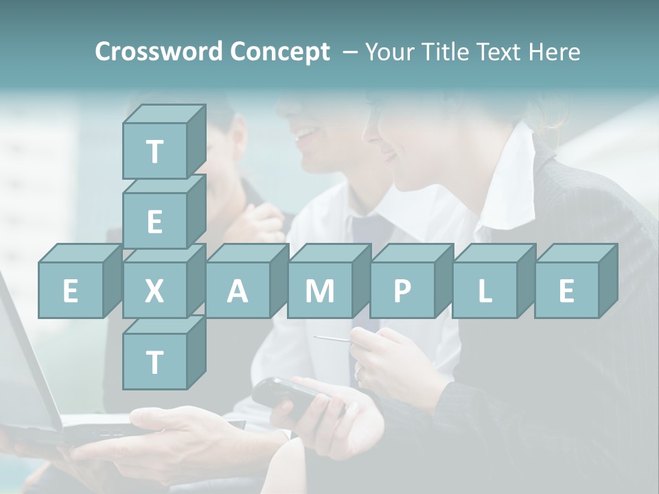 A Group Of Business People Looking At A Laptop Screen PowerPoint Template