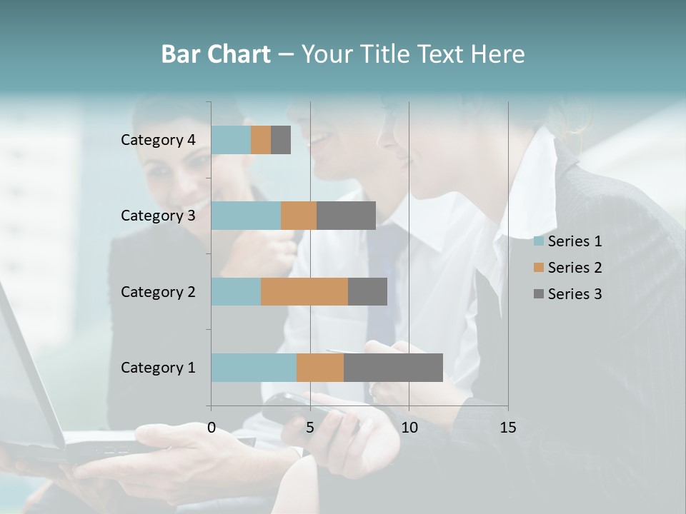 A Group Of Business People Looking At A Laptop Screen PowerPoint Template