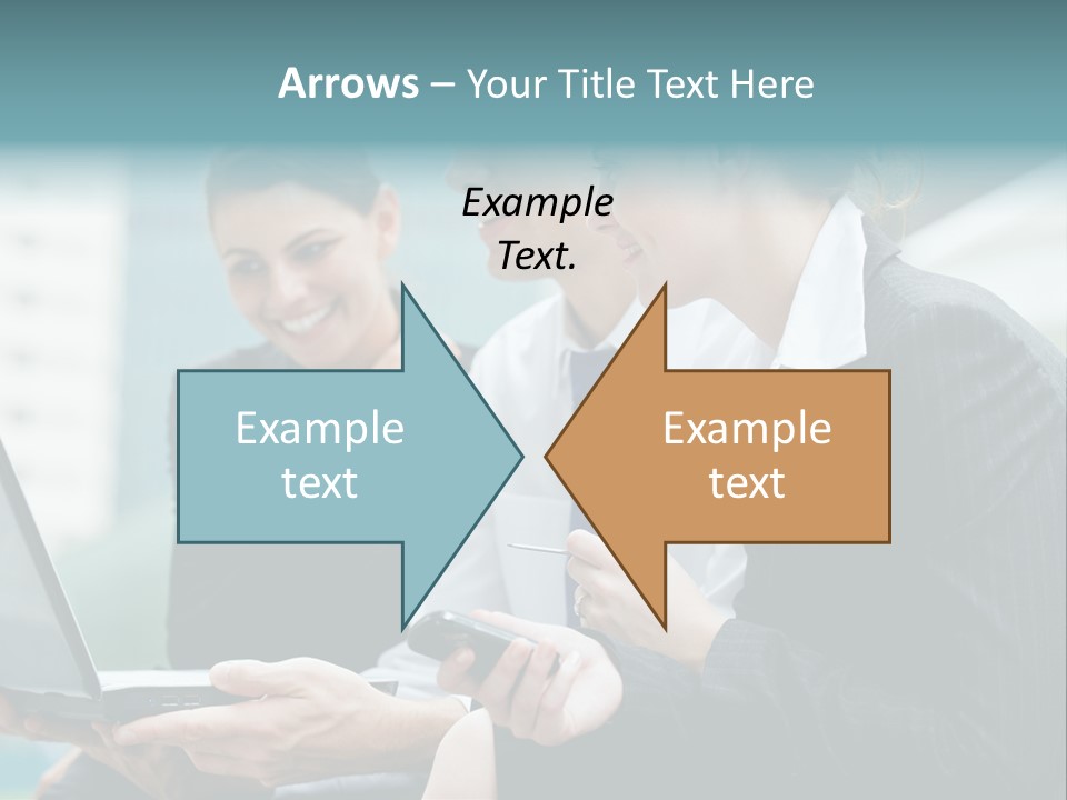 A Group Of Business People Looking At A Laptop Screen PowerPoint Template