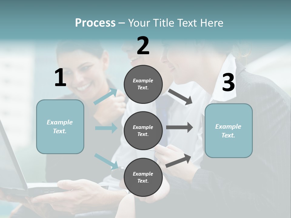 A Group Of Business People Looking At A Laptop Screen PowerPoint Template