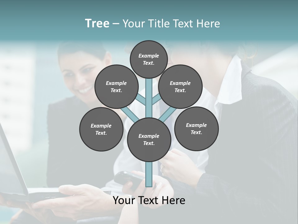 A Group Of Business People Looking At A Laptop Screen PowerPoint Template