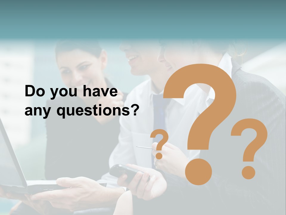 A Group Of Business People Looking At A Laptop Screen PowerPoint Template