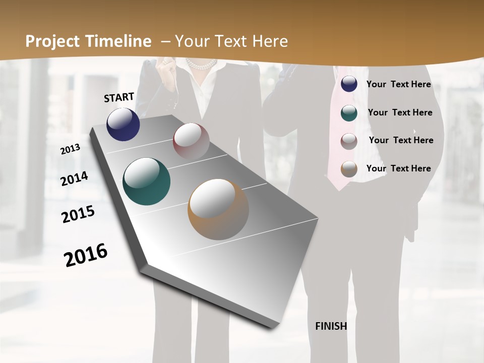 A Man And A Woman Are Talking On Their Cell Phones PowerPoint Template