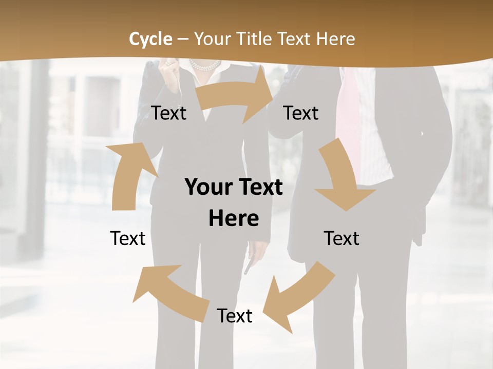 A Man And A Woman Are Talking On Their Cell Phones PowerPoint Template
