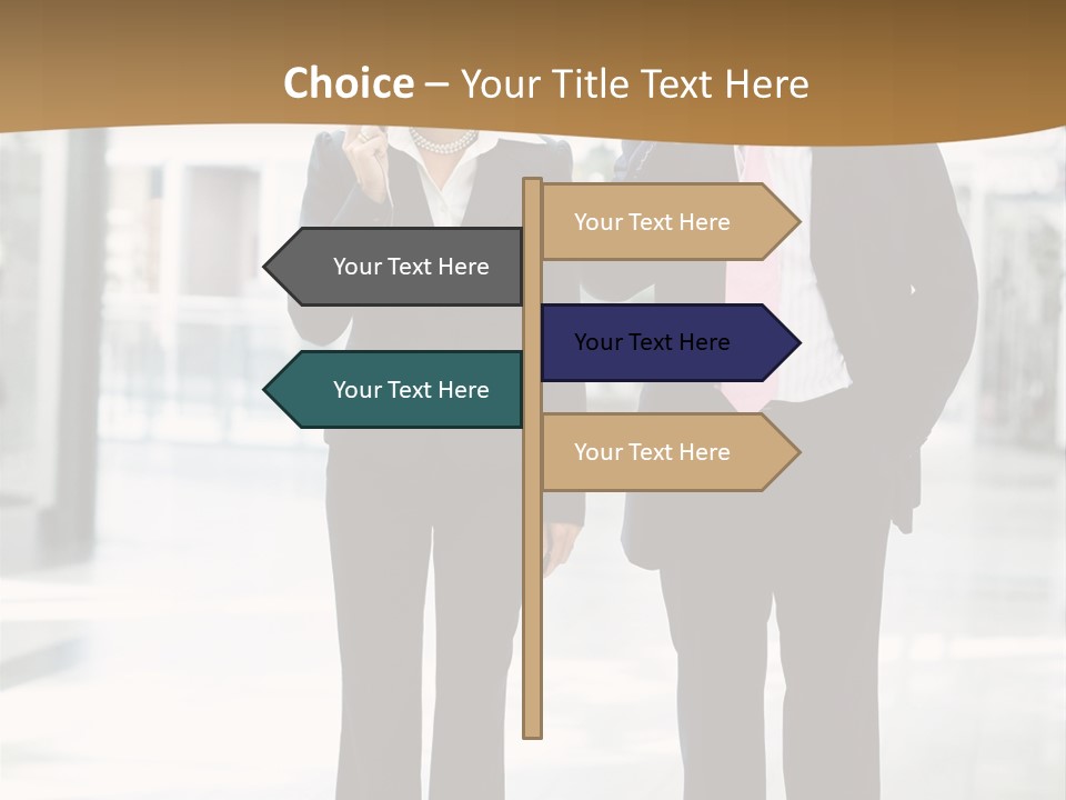 A Man And A Woman Are Talking On Their Cell Phones PowerPoint Template